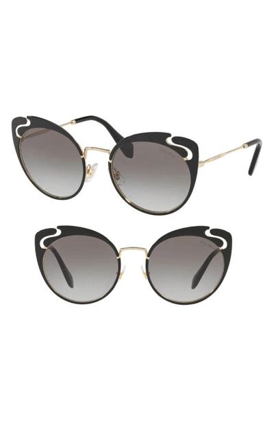 miu miu noir evolution|Miu Miu Noir Evolution 54mm Cat Eye Sunglasses .